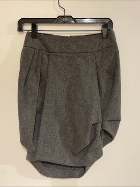 Asymmetrical Gray Draped Womens Skirt